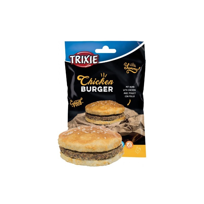 Trixie Chicken Burger 140g - przysmak z kurczaka i naturalnej skóry