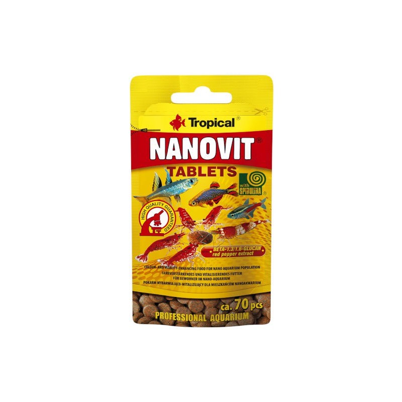 Tropical Nanovit tablets - pokarm wybarwiający w postaci tabletek