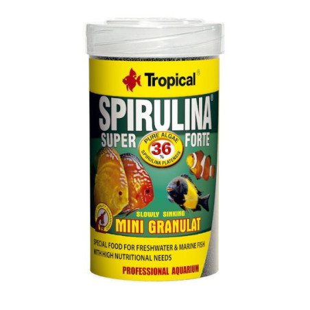 Tropical Super spirulina forte mini granulat - pokarm roślinny w formie drobnego granulatu