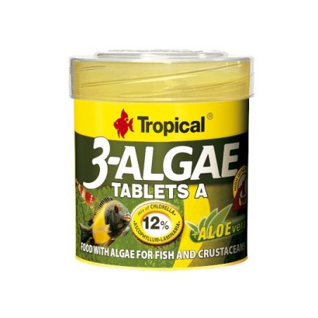 Tropical 3-Algae tablets A  - pokarm w formie samoprzylepnych tabletek