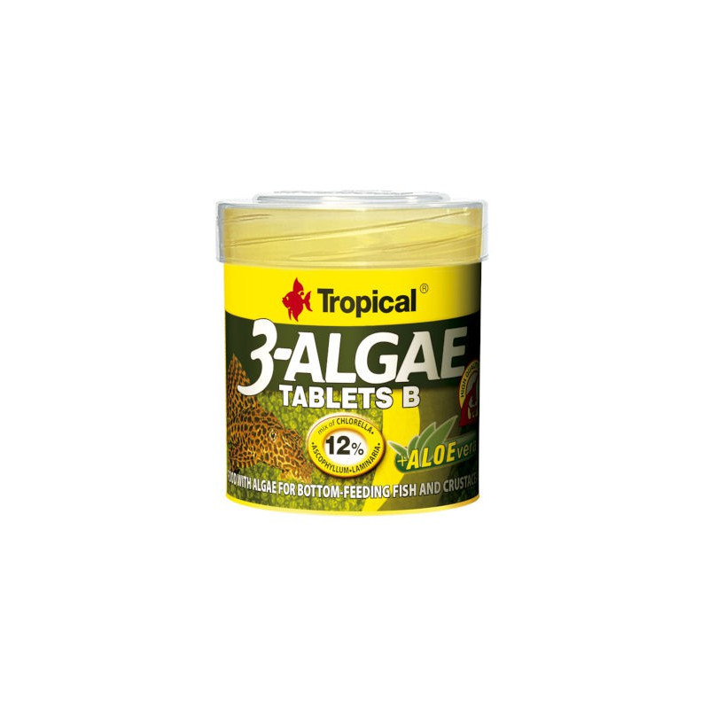 Tropical 3-Algae tablets B  - pokarm w formie tonących tabletek