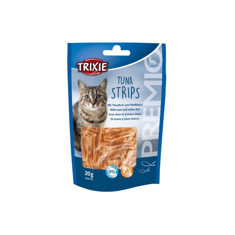 Trixie PREMIO Tuna Strips - przysmak dla kota z tuńczykiem i białą rybą 20g