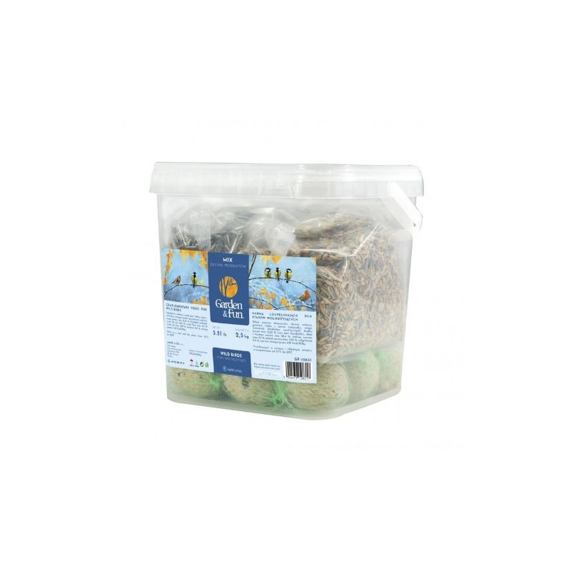 Garden&Fun Mix produktów dla ptaków wolnożyjących - w wiaderku 2,5kg