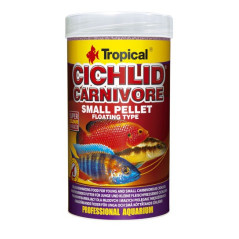 Tropical Cichlid Carnivore Small Pellet 250ml -  wybarwiający pokarm dla młodych i mniejszych gatunków mięsożernych pielęgnic