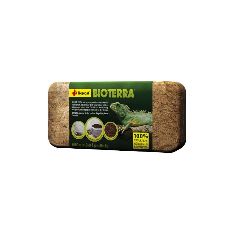 Tropical Bioterra 650g - naturalne podłoże w postaci rozdrobnionego włókna kokosowego