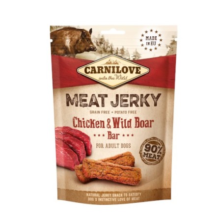 Carnilove Jerky Chicken & Wild Board Bar 100g - batoniki z kurczakiem i dzikiem