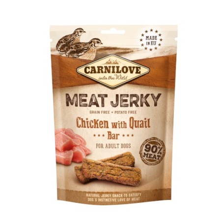 Carnilove Jerky Chicken with Quail 100g - batoniki z kurczakiem i przepiórką