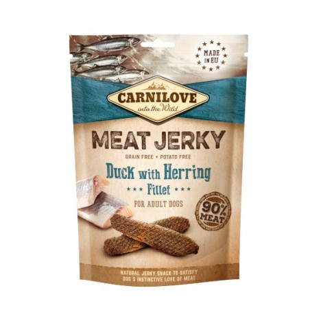 Carnilove Jerky Duck with Herring Fillet 100g - przysmaki z kaczką i filetem ze śledzia