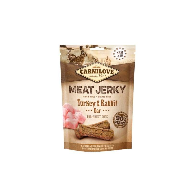 Carnilove Jerky Turkey & Rabbit Bar 100g - batonik z indykiem i królikiem