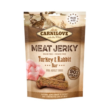 Carnilove Jerky Turkey & Rabbit Bar 100g - batonik z indykiem i królikiem