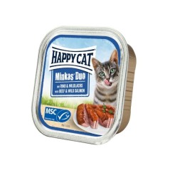 Happy Cat Minkas Duo 100g - wołowina i łosoś /pasztet