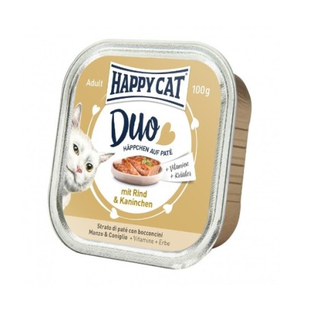 Happy Cat Minkas Duo 100g - wołowina i królik /pasztet