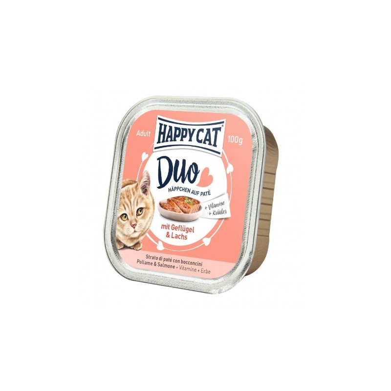 Happy Cat Minkas Duo 100g - kurczak i łosoś /pasztet