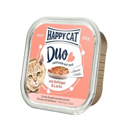 Happy Cat Minkas Duo 100g - kurczak i łosoś /pasztet