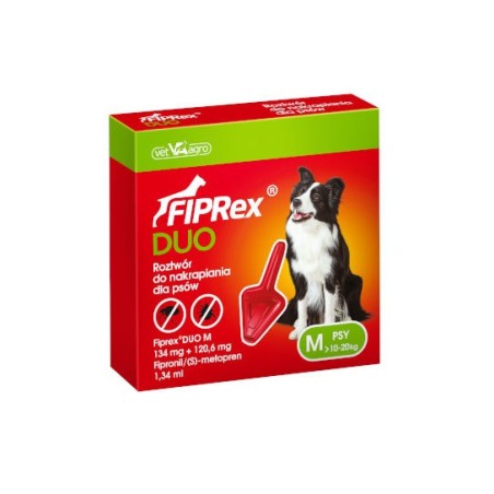 Vet-Agro Fiprex Duo (1x1,34ml) -  roztwór do nakrapiania dla psów od 10 do 20kg