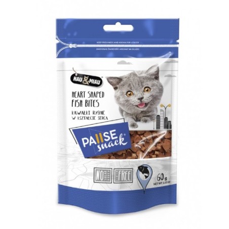 Hau&Miau Pausesnack Kawałki rybne w kształcie serca 60g