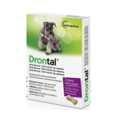 Vetoquinol Drontal Dog Flavour - tabletki odrobaczające dla psów /2 tabletki