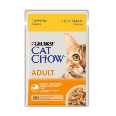 Saszetka Cat Chow kurczak i cukinia w galarecie 85g