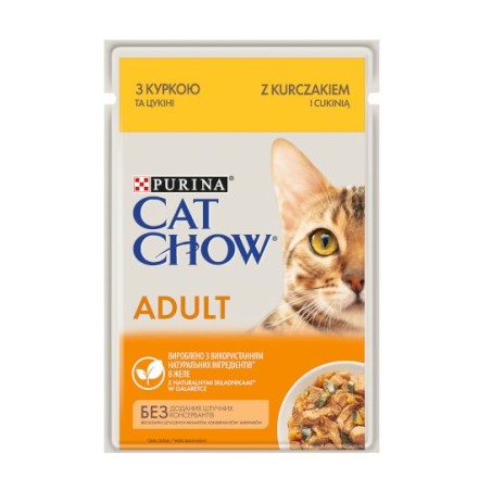 Saszetka Cat Chow kurczak i cukinia w galarecie 85g