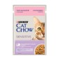 Saszetka Cat Chow Sensitive - łosoś i cukinia w sosie 85g