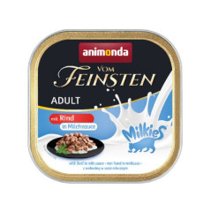 Animonda VOM FEINSTEN Milkies adult cat szalka 100g - kawałki wołowiny w mlecznym sosie