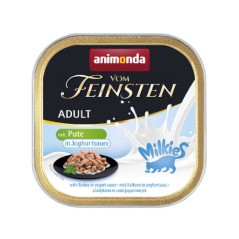 Animonda VOM FEINSTEN Milkies adult cat szalka 100g - kawałki indyka w jogurtowym sosie