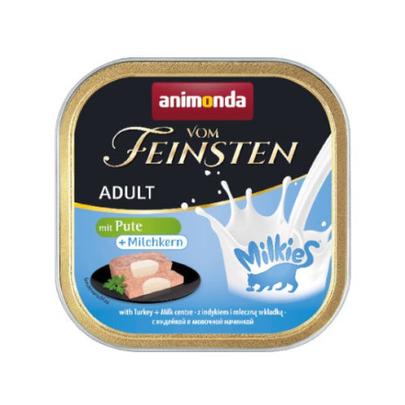 Animonda VOM FEINSTEN Milkies adult cat szalka 100g - indyk z farszem mlecznym