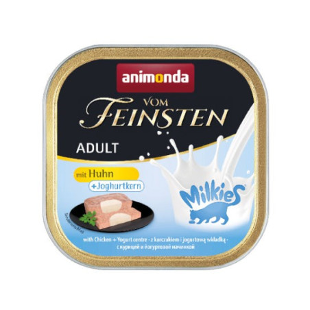 Animonda VOM FEINSTEN Milkies adult cat szalka 100g - kurczak z farszem jogurtowym