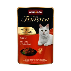 Animonda VOM FEINSTEN Adult cat saszetka 85g - kaczka z filetem z indyka