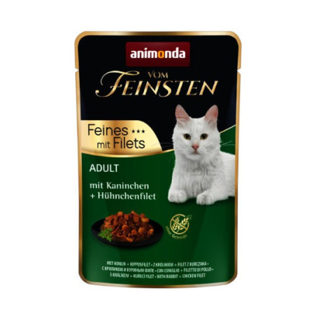 Animonda VOM FEINSTEN Adult cat saszetka 85g - królik z filetem z kurczaka