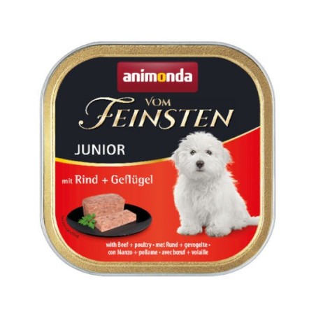 Animonda VOM FEINSTEN Junior szalka 150g -  z wołowiną i drobiem