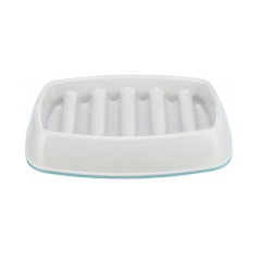 Trixie Slow Feeding miska dla kota spowalniająca jedzenie 0,25l/21 x 14cm - szara , plastik/TPR