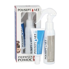 Polisept VET Apteczka - pierwsza pomoc (Spray 100ml + Wound Gel 30ml)