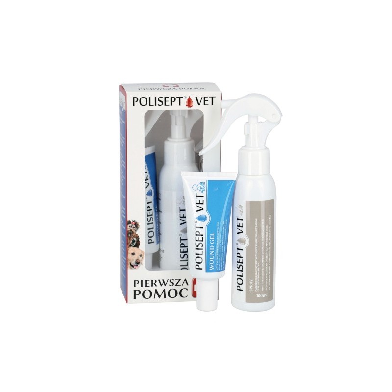 Polisept VET Apteczka - pierwsza pomoc (Spray 100ml + Wound Gel 30ml)