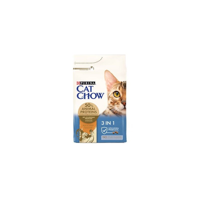 Purina Cat Chow 3w1 - bogata w indyka