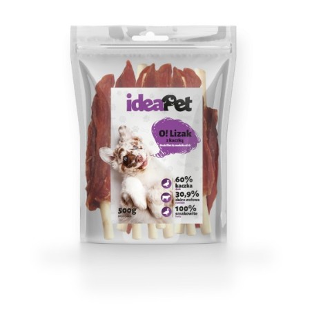 IdeaPet Lizak z kaczką 500g