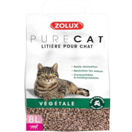 Zolux PURECAT - żwirek roślinny naturalny 8L