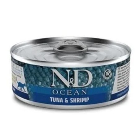 N&D OCEAN SMALL TUNA & SHRIMP Adult Cat - puszka 80g