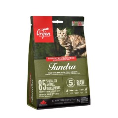 Orijen Tundra Cat 340g - bezzbożowa karma dla kotów z mięsem kozy, dzika, golca zwyczajnego, kaczki, barana