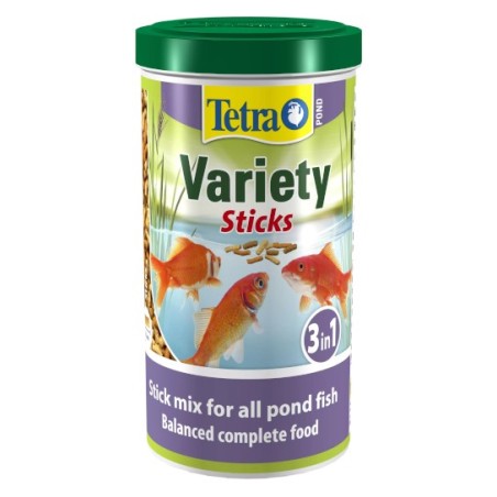 Tetra Pond Variety Sticks 1L - mieszanka trzech rodzajów pokarmów w pałeczkach