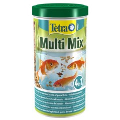 Tetra Pond Multi Mix 1L - mieszanka płatków, pałeczek i kiełża