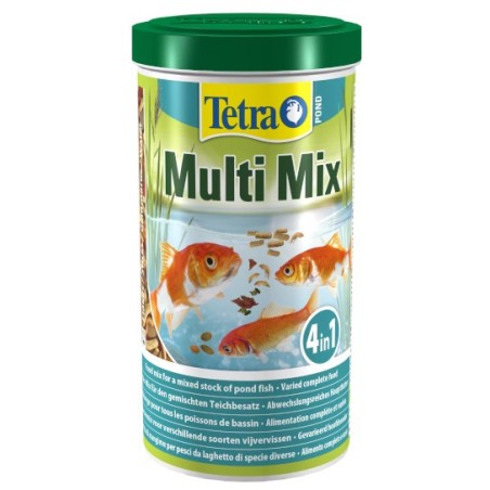 Tetra Pond Multi Mix 1L - mieszanka płatków, pałeczek i kiełża