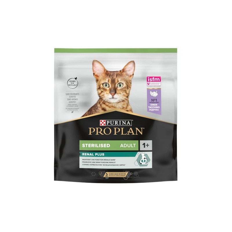 Purina Pro Plan Sterilised Renal Plus bogata w indyka