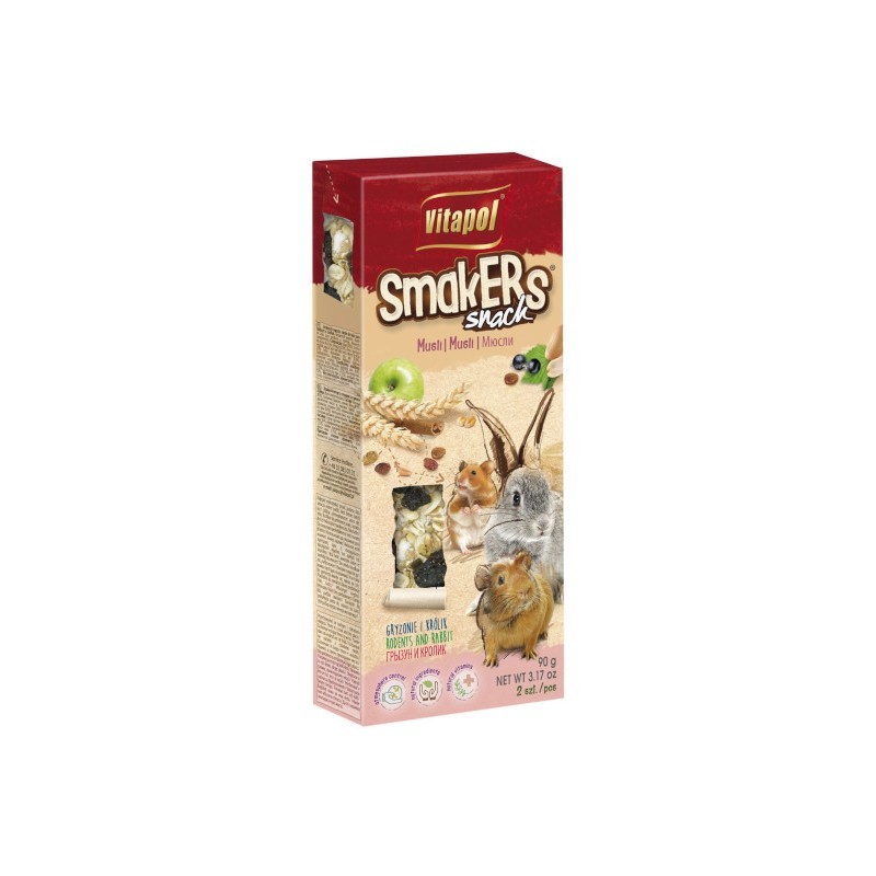 Vitapol Smakers Snack musli dla gryzoni i królika 2 szt 90g