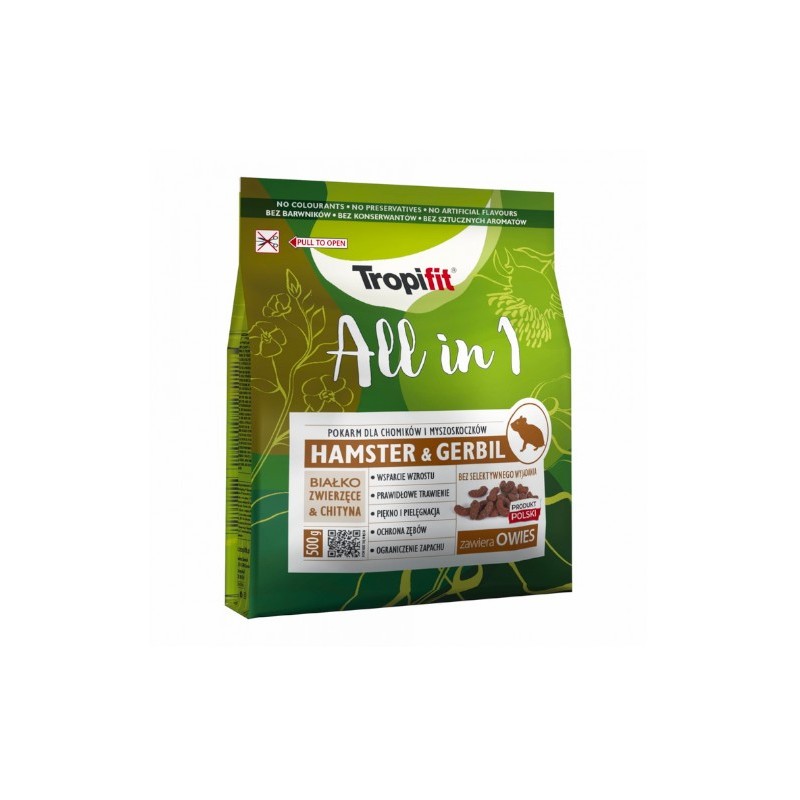 TROPIFIT ALL IN 1 HAMSTER&GERBIL 500G