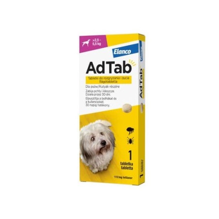 Elanco AdTab Dog 112,5mg (2,5-5,5kg) 1 tabletka