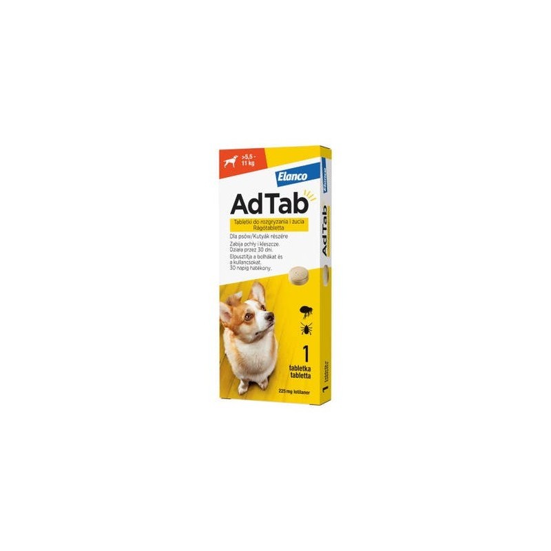 Elanco AdTab Dog 225mg (5,5-11kg) 1 tabletka