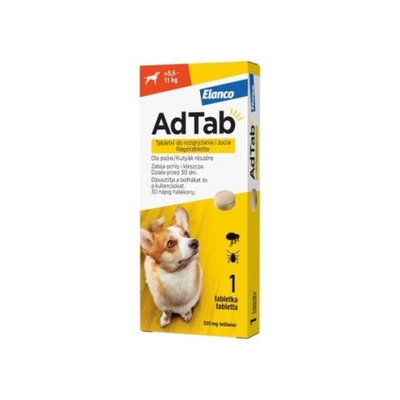 Elanco AdTab Dog 225mg (5,5-11kg) 1 tabletka