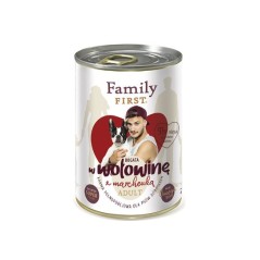 Family First Karma mokra dla psa Bogata w wołowine z marchewką adult-400g