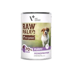 Vet Expert RAW PALEO Puppy Duck 400g - karma mokra dla szczeniąt z kaczką